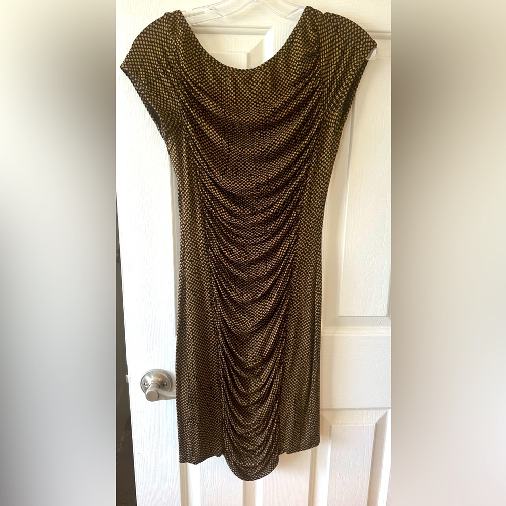 Gorgeous Julienne Ruched Polka Dot Dress - Size XS